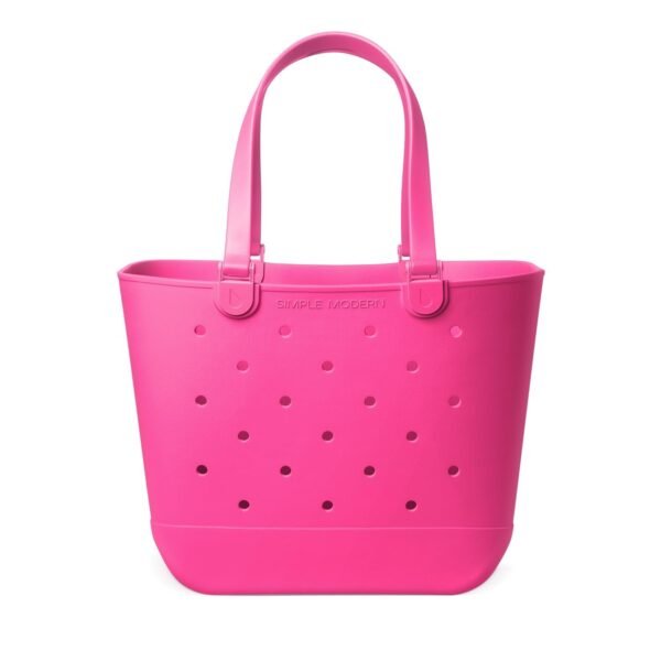 Simple Modern Extra-Large Beach Bag | Waterproof Getaway Rubber Tote with Zipper Pocket for Travel, Pool, Boat, Groceries, Sports | Malibu
